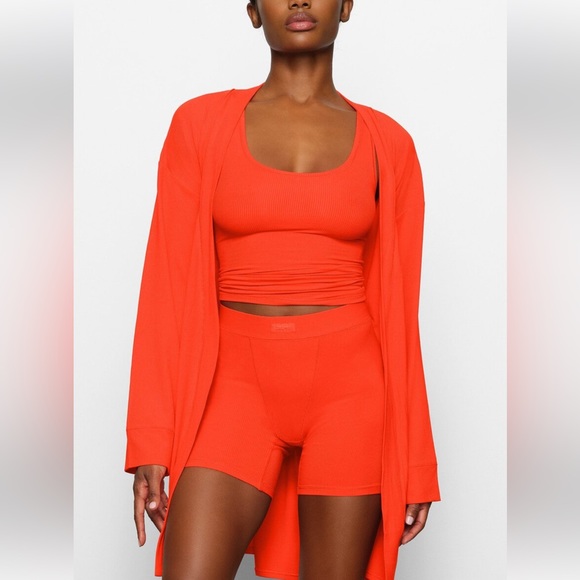 SKIMS Other - 🔥SKIMS SOFT LOUNGE ROBE IN FIRE 4X